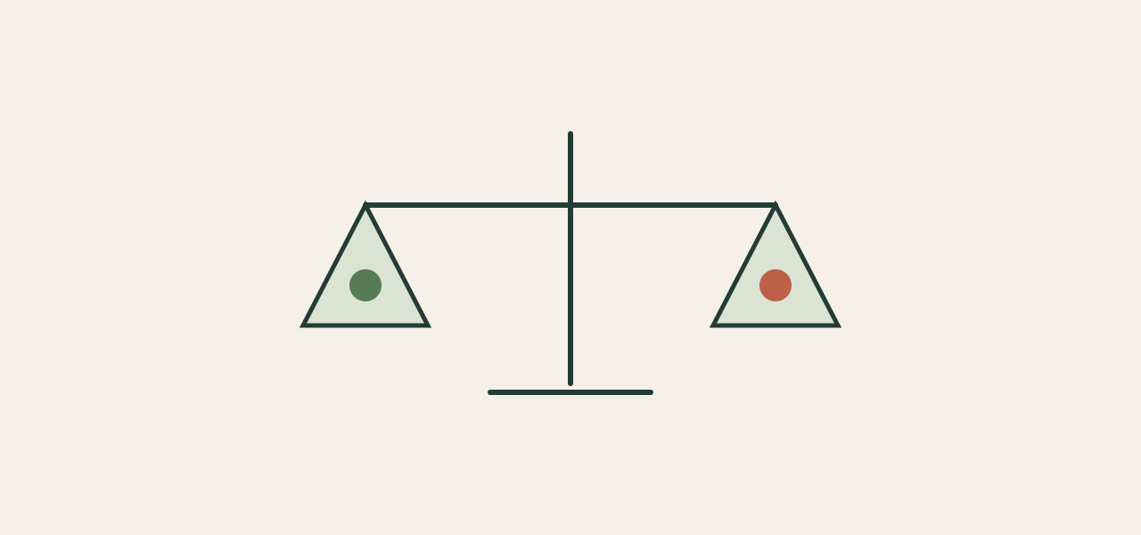A balance shows the benefit and limits of business separation